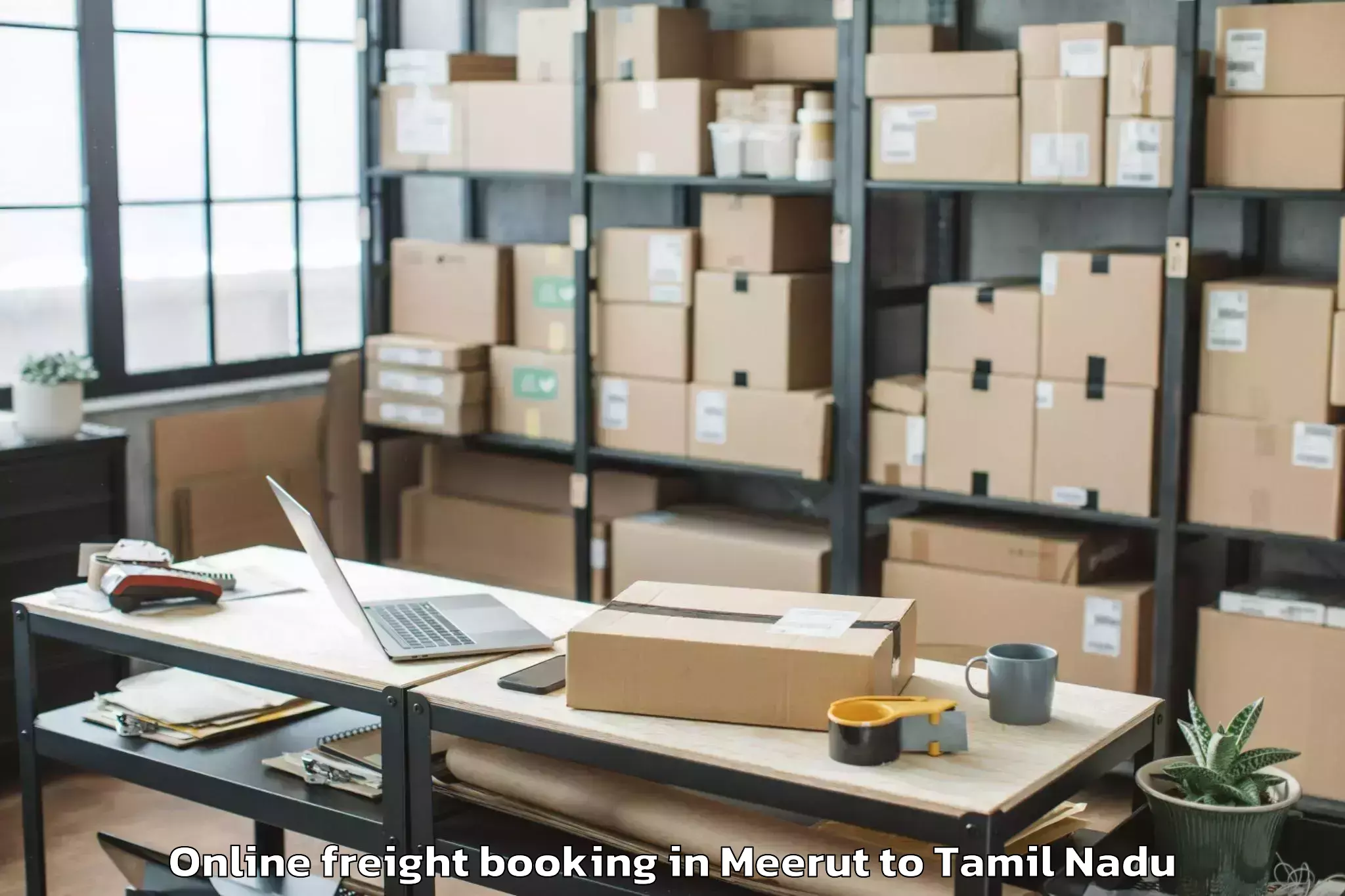 Top Meerut to Andippatti Online Freight Booking Available